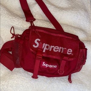 Supreme waist bag (SS20) in dark red